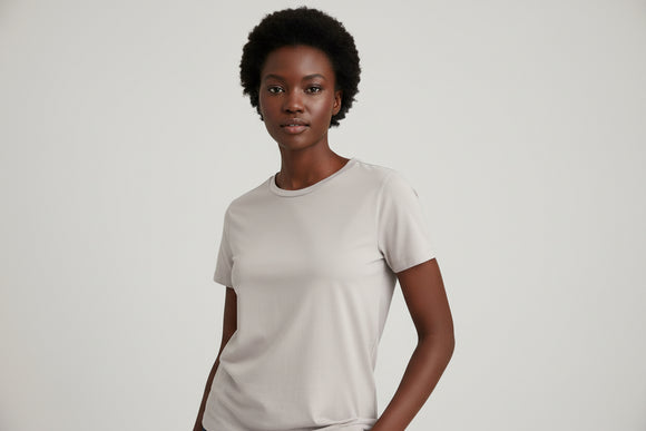 Light Grey Short Sleeve Crew Neck T Shirt