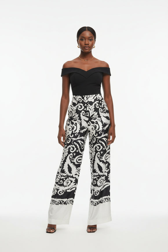 Printed Wide Leg Trouser Assorted