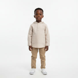Beige Long Sleeve Hooded Linen Shirt Beige REDTAG