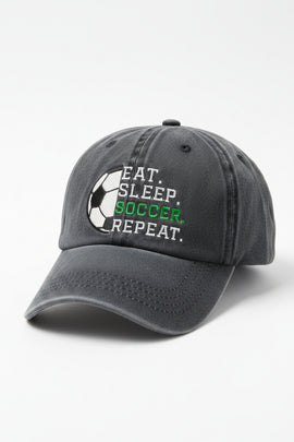 Denim Embroidered Cap