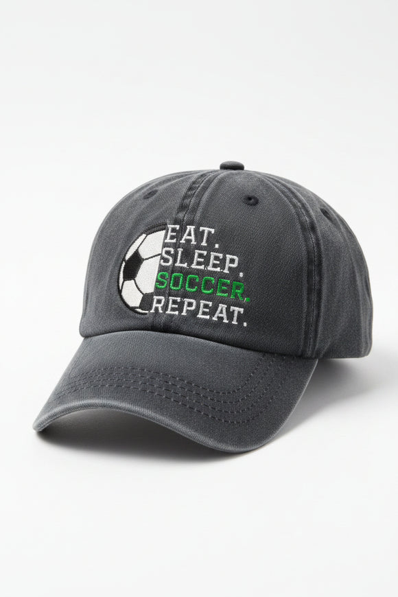 Denim Embroidered Cap