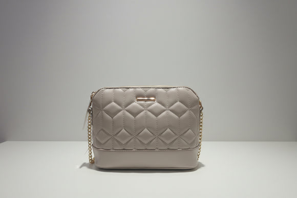 Beige Quilting Crossbody Bag