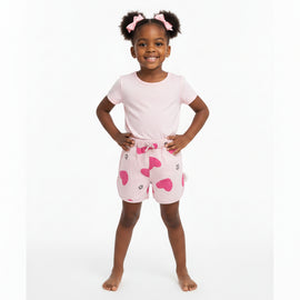 Pink Heart Aop Shorts