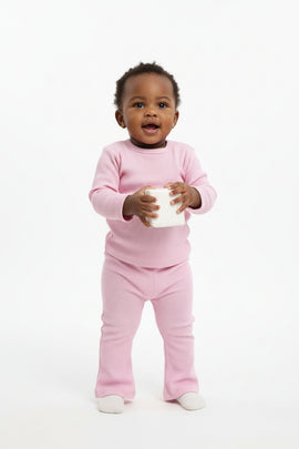 Lilac Heart Placement Rib Legging