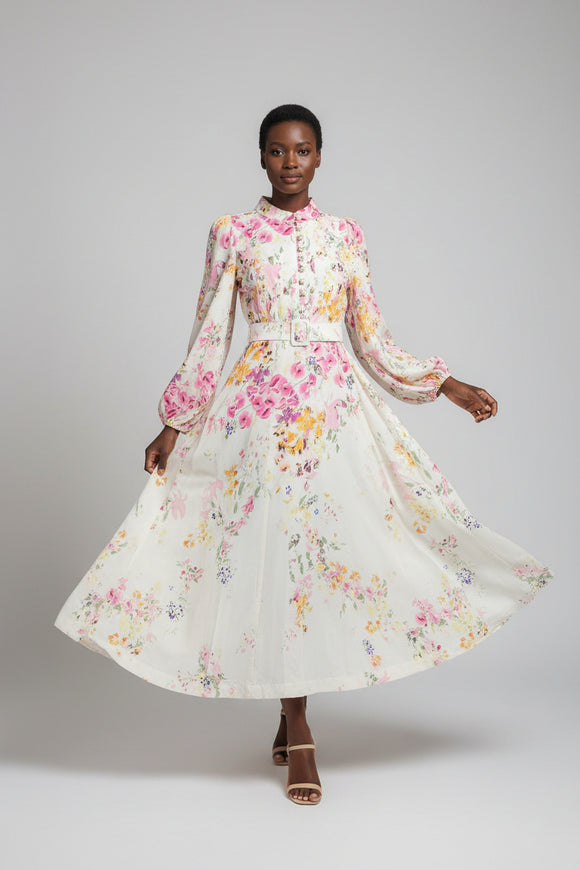 Assorted Printed Long Dress