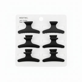 Black Plastic Clips 6Pcs Set