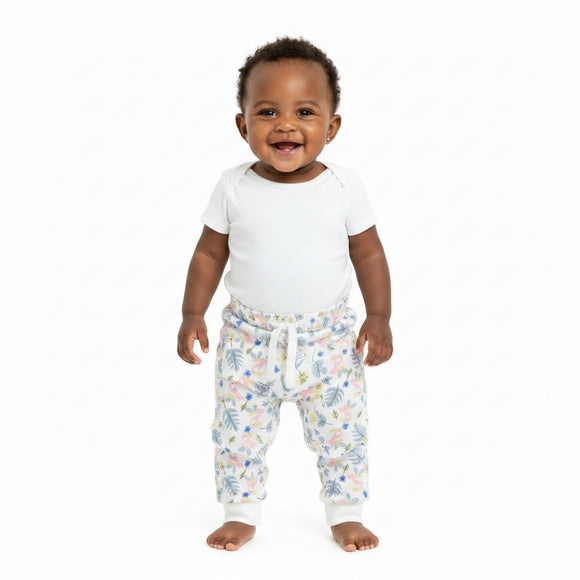 Ivory Tucan All Over Print Active Pant Ivory