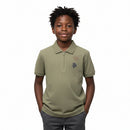 Olive Regular Collar Zipneck Polo Green-2