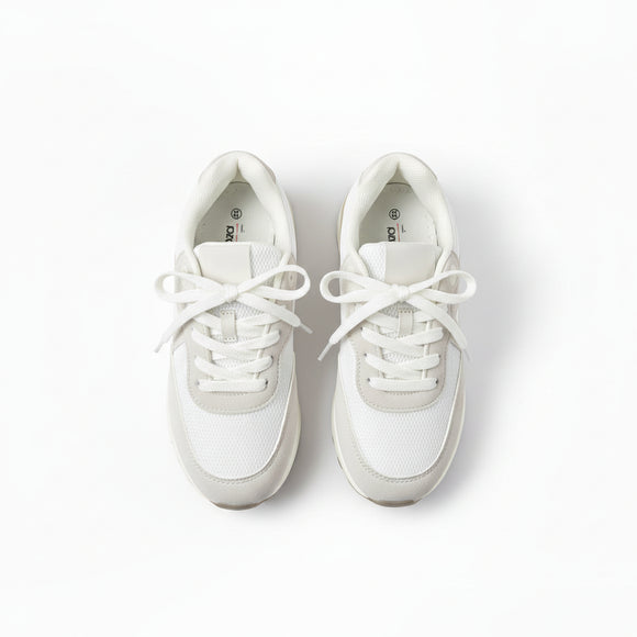 White Lace Up Slimrunner White REDTAG