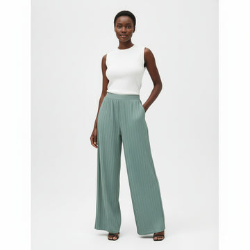 Pleated Co Ord Trouser Blue