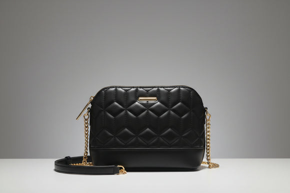 Black Quilting Crossbody Bag