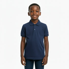 Boys Solid 2Pc Pack S S Polo Blue REDTAG