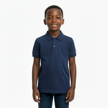 Boys Solid 2Pc Pack S S Polo Blue REDTAG