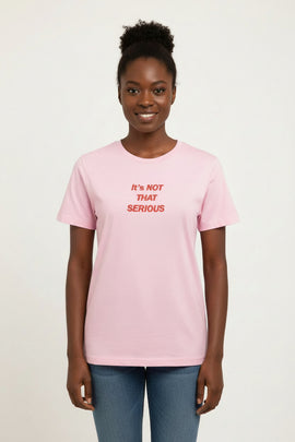 Pink Serious Printed T Shirt
