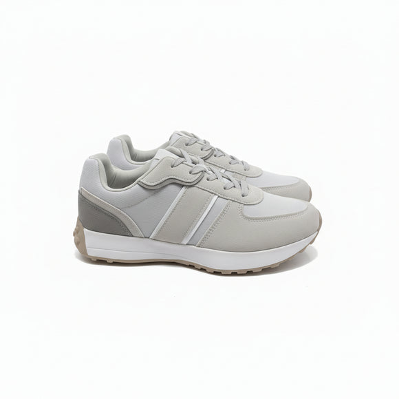 Grey Material Block Sneakers Pale Grey REDTAG