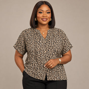 Printed Button Front Top Assorted