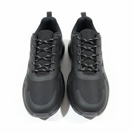 Black Rubber Overlay Chunky Sneakers - 0
