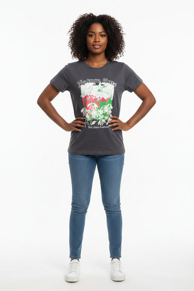 Charcoal Printed T Shirt Charcoal
