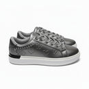 Grey Lace Up Sneaker With Stitching Detail  Mid Grey REDTAG