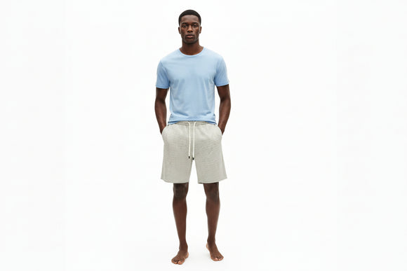 White Seersucker Short