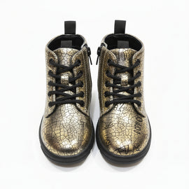 Gold Lace Up High Top Gold REDTAG