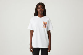 Ivory Mickey Oversized Printed T Shirt Ivory Small