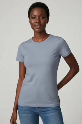 Sky Blue  Short Sleeve Crew Neck T Shirt