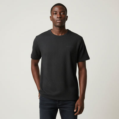 Beige Relax Fit Jacquard T Shirt