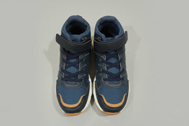 Navy Material Block Hightop