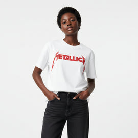White Metallica T Shirts REDTAG