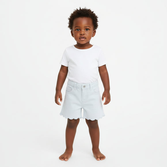 Light Blue Denim Shorts Light Wash