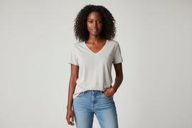 Pale Grey  Short Sleeve Crew Neck T Shirt
