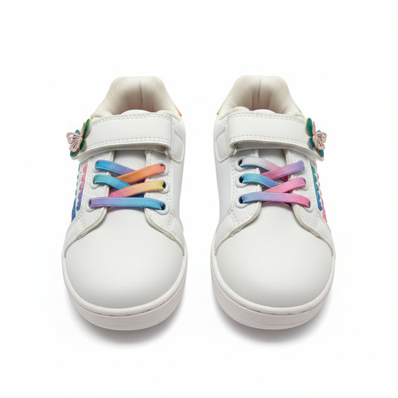 White Laser Cut Sneaker