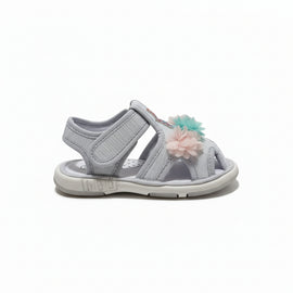Grey Floral Outsole Sounded Sandal Mid Grey