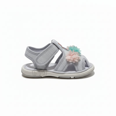Grey Floral Outsole Sounded Sandal Mid Grey