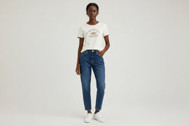 Ivory Contast Rib T Shirt