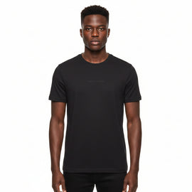 Mens Jacquard Tshirt With Logo Black
