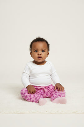 Pink All Over Print Bow Joggers