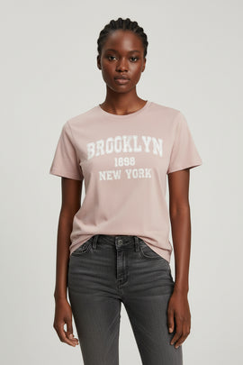 Pale Pink Graphic T Shirt