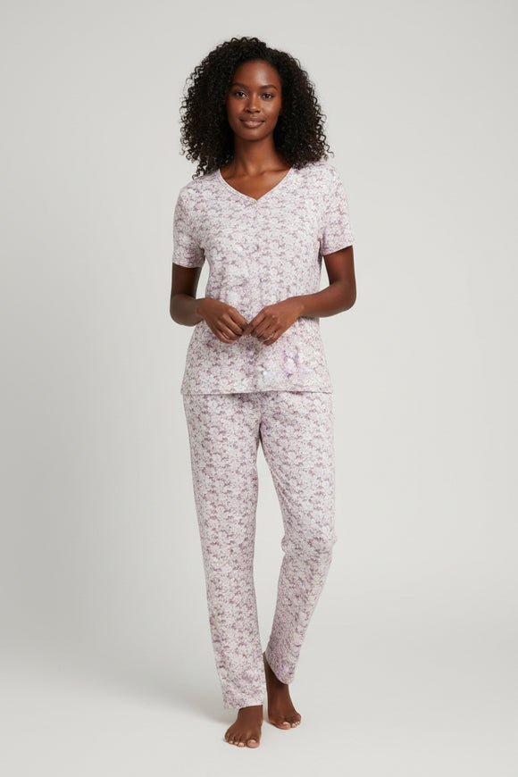 Purple Poly Spandex Table Pj Set