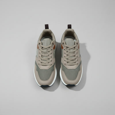 Brown Color Block Sneakers - 0