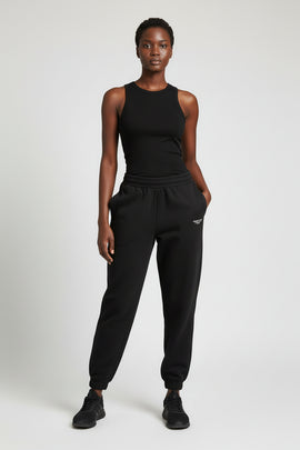 Black Elasticated Waist Placemnt Print Jogger