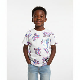 White Hyperverse Aop Mickey Oversized T Shirt White REDTAG