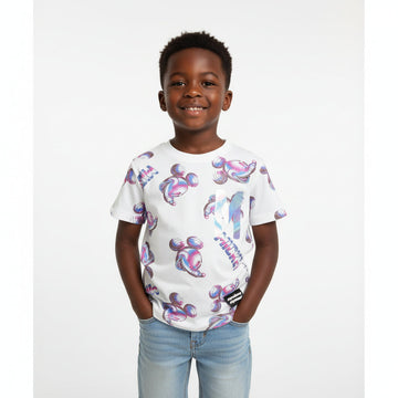 White Hyperverse Aop Mickey Oversized T Shirt White REDTAG