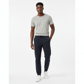 Navy Satin Twill Jogger
