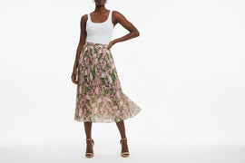 Assorted Pleated Assymetric Skirt Assorted