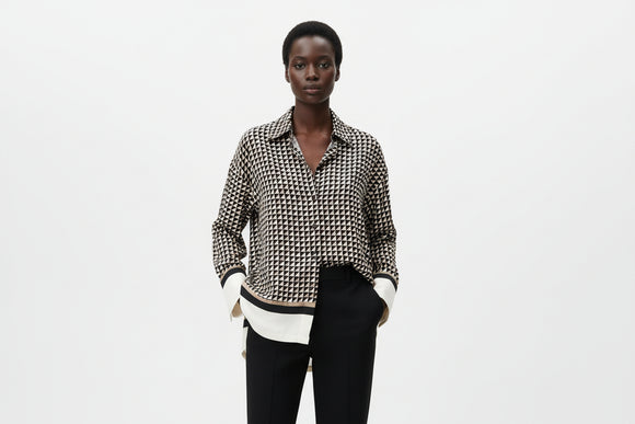 Border Printed Button Down Assorted