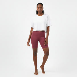 Burgundy Biker Short