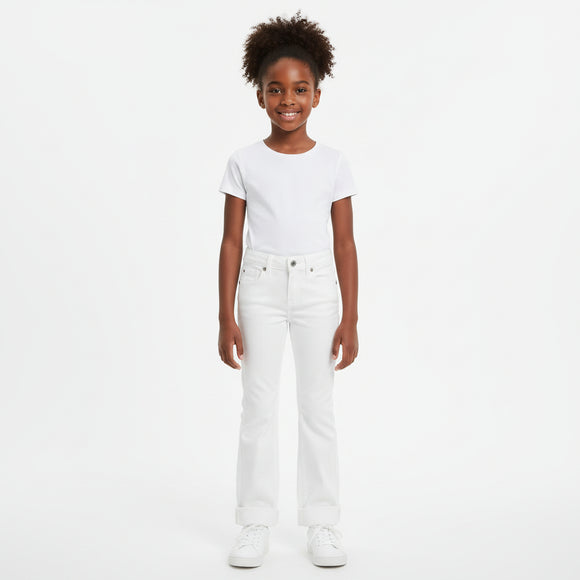 White Flare Fit Denim Jeans