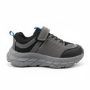 Grey Material Block Sneakers  Mid Grey-1